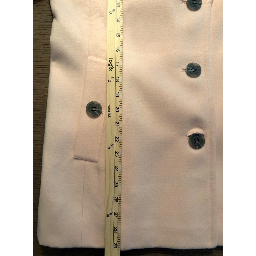 Calvin Klein Womens Pink Double Breasted Peacoat Wool Blend Jacket Size 10 NEW - Picture 9 of 13